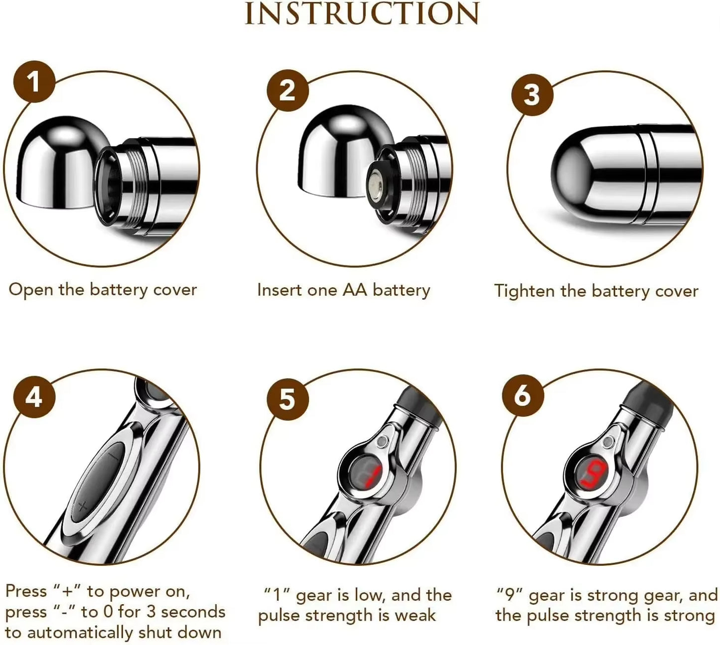 Electronic Acupuncture Point Massage Pen Multi-Function Meridian Press Energy Therapy Power Pen Pain Relief Tool