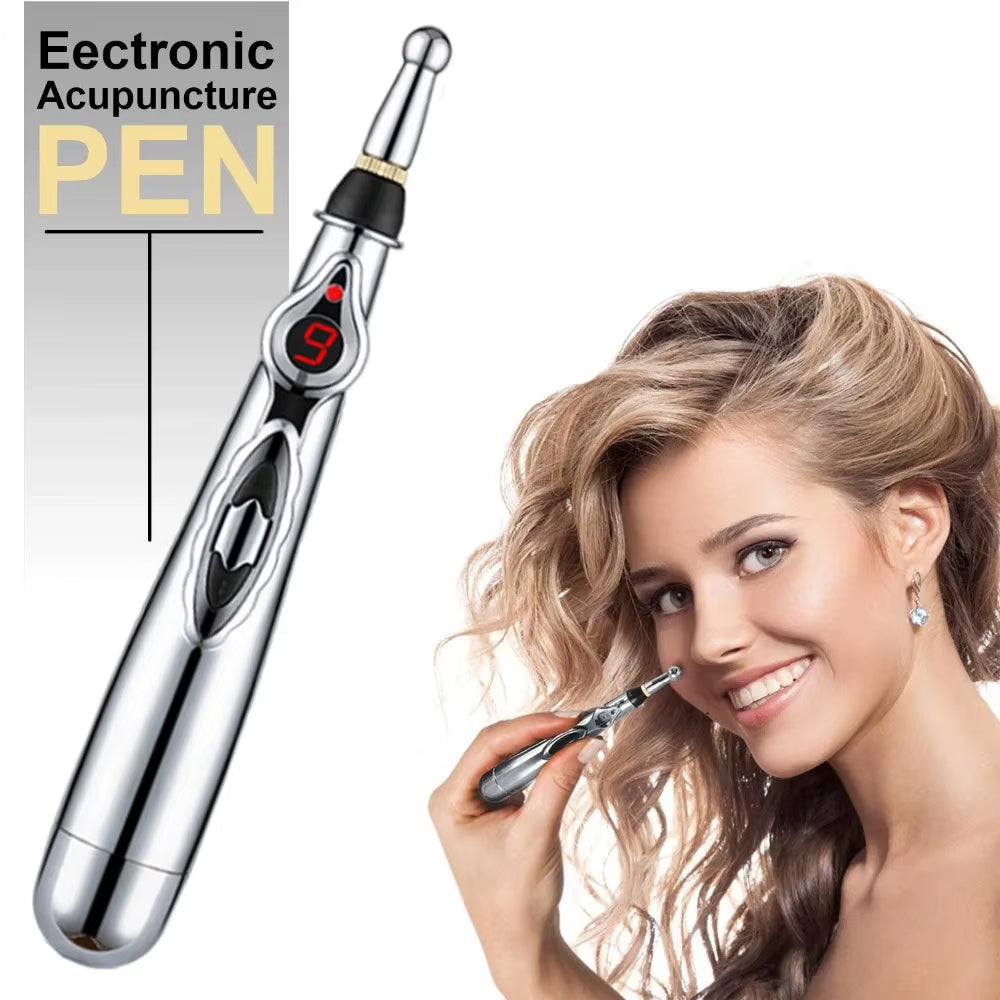 Electronic Acupuncture Point Massage Pen Multi-Function Meridian Press Energy Therapy Power Pen Pain Relief Tool