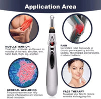 Electronic Acupuncture Point Massage Pen Multi-Function Meridian Press Energy Therapy Power Pen Pain Relief Tool
