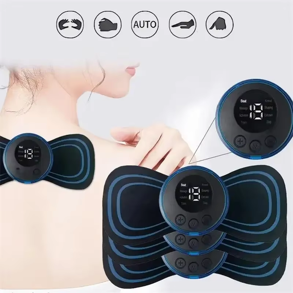 Electric Neck Massager EMS Muscle Massage Stimulator Low Frequency Instrument Back Cervical Calf Patches Pain Joints Mini Device