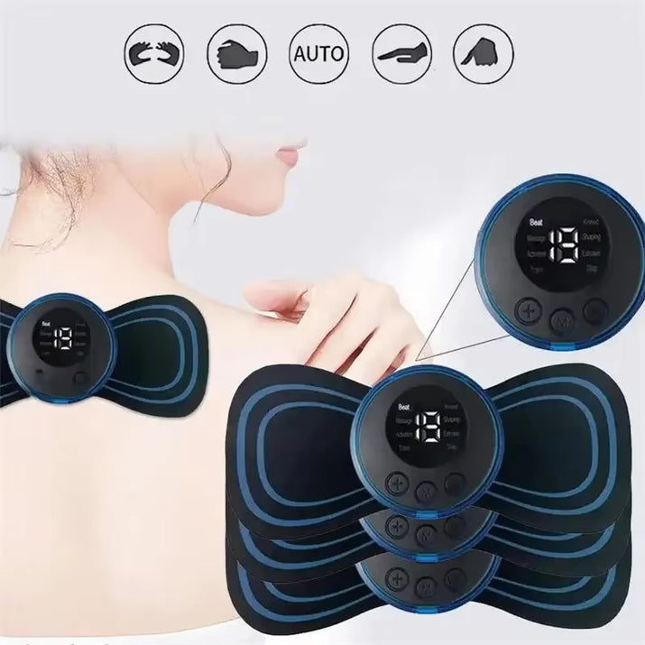 Electric Neck Massager EMS Muscle Massage Stimulator Low Frequency Instrument Back Cervical Calf Patches Pain Joints Mini Device