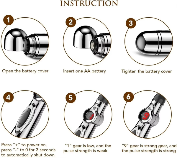 Electronic Acupuncture Point Massage Pen Multi-Function Meridian Press Energy Therapy Power Pen Pain Relief Tool