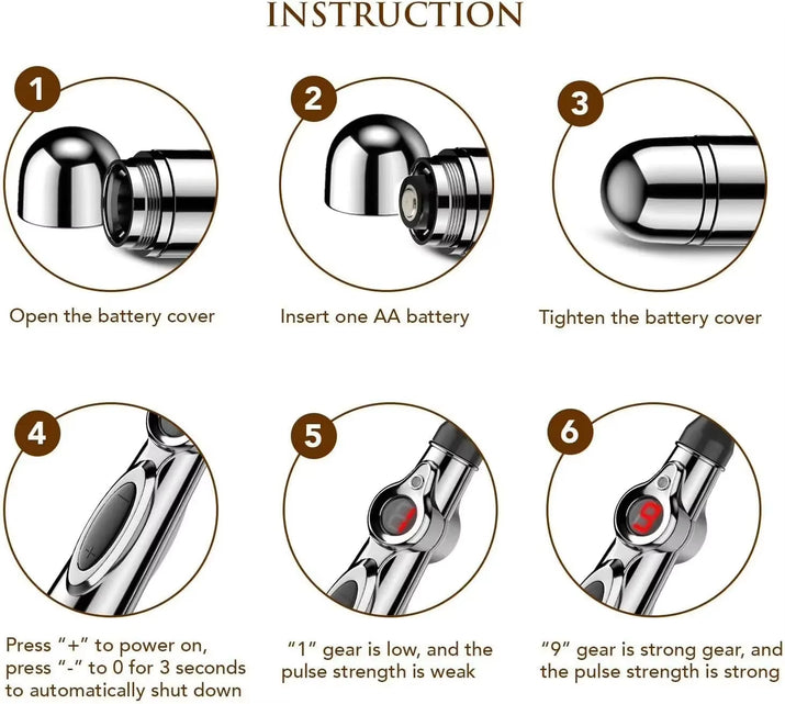 Electronic Acupuncture Point Massage Pen Multi-Function Meridian Press Energy Therapy Power Pen Pain Relief Tool